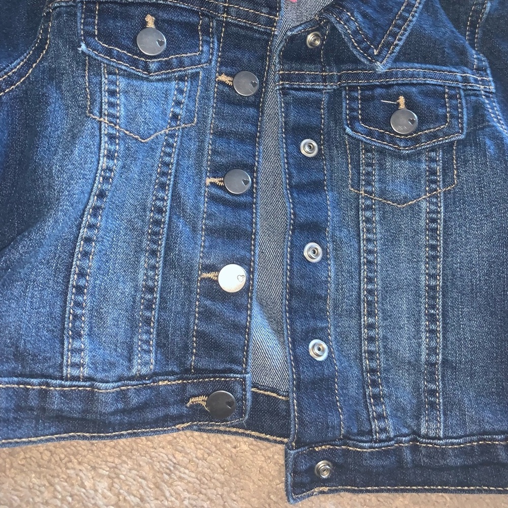 Toddler Girls Dark Jean Jacket 4T - Picture 2 of 6